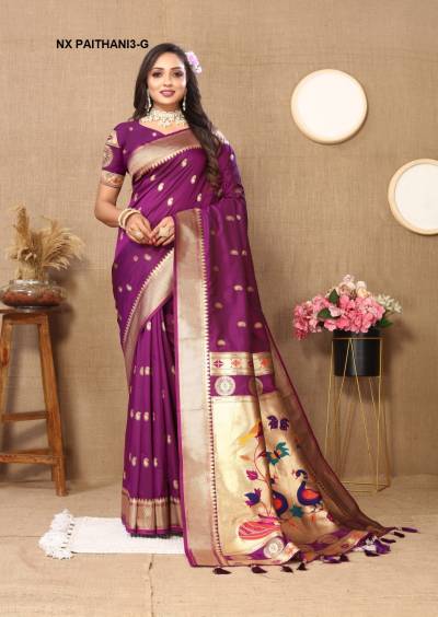 D.NO. NXPAITHANI-3 COLOUR’S BY MURTI NX SILK SAREE WHOLESALER IN INDIA